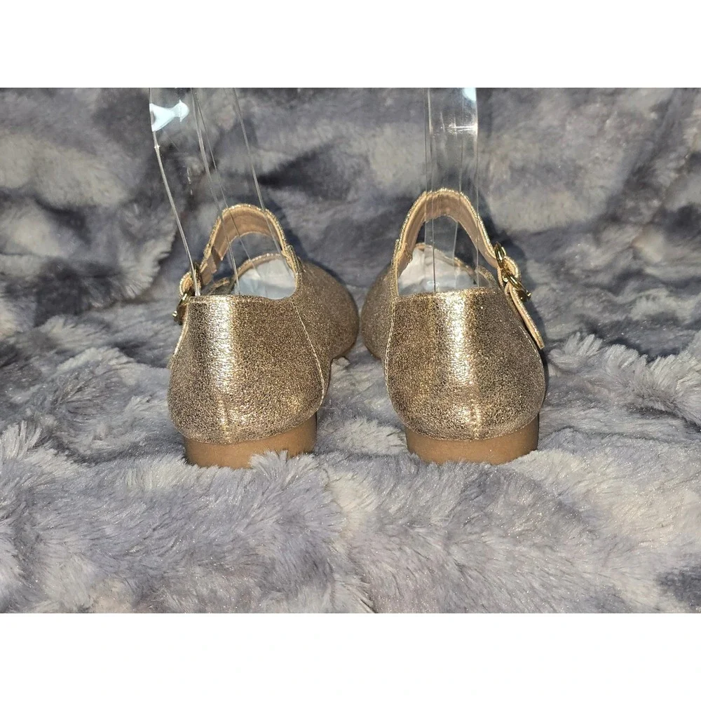 NWOB Sam Edelman Gold Glitter Maeve Michaela Kids Mary Jane‎ Flat Size 1